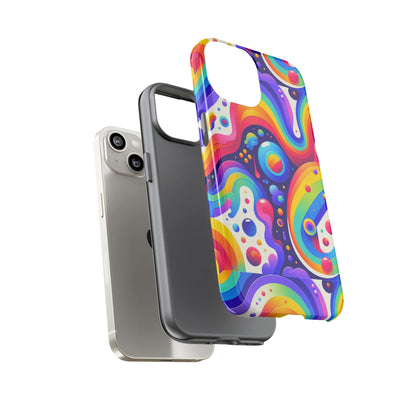 Pattern Image 6 Vibrant Shockproof Phone Case for Anime and Comic Fans with Retro Psychedelic Design Compatible with iPhone 13, 14, 15 & 16 – all models including Pro, Pro Max & Plus