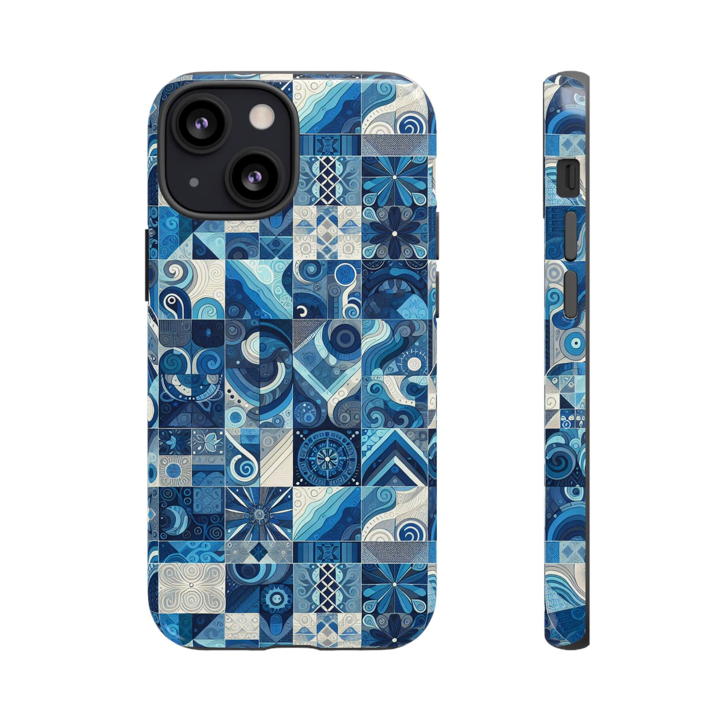 pattern image 8 vibrant 3d phone case for anime and comic fans with geometric art finish compatible with iphone 13, 14, 15 & 16 – all models including pro, pro max & plus