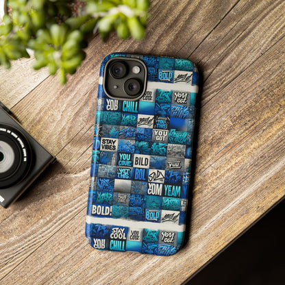 Vibrant 3D Graphic Protective Phone Case with Blue Design – Playful Accessory for Stylish Protection Compatible with iPhone 13, 14, 15 & 16 – all models including Pro, Pro Max & Plus