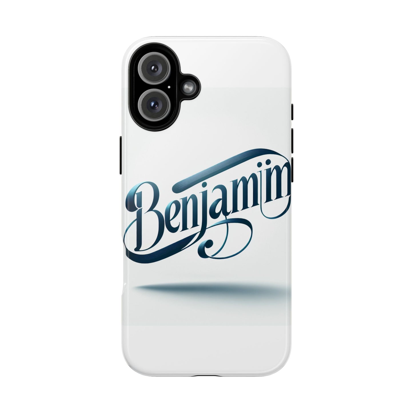 vibrant 3d typography protective phone case in blue – stylish protection for smartphones compatible with iphone 13, 14, 15 & 16 – all models including pro, pro max & plus