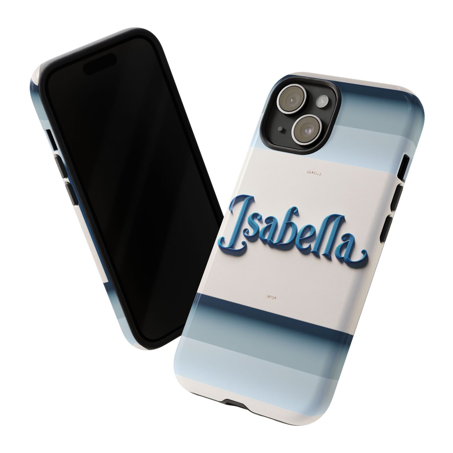 name isabella blue phone case with 3d wrap and vibrant anime inspired design for stylish protection and personalised smartphone accessory