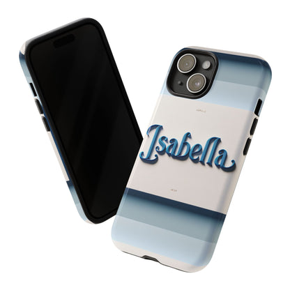 Name Isabella Blue Phone Case with 3D Wrap and Vibrant Anime Inspired Design for Stylish Protection and Personalised Smartphone Accessory