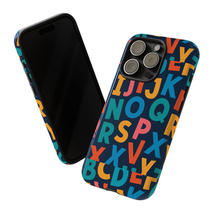 Multicolour 3D Letter Print Protective Phone Case for Creative Style and Individuality Compatible with iPhone 13, 14, 15 & 16 – all models including Pro, Pro Max & Plus