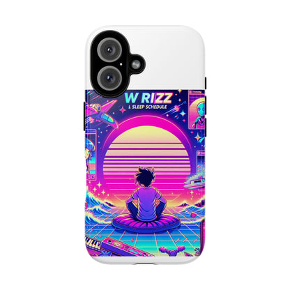 W Rizz L Sleep Schedule Protective Phone Case for Anime Lovers