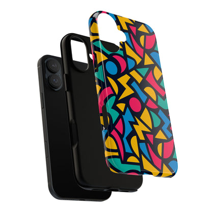 Vibrant Retro Aesthetic Phone Case – Stylish Protection in Multicolour Design – Compatible with iPhone 13, 14, 15 & 16 – All Models Including Pro, Pro Max & Plus