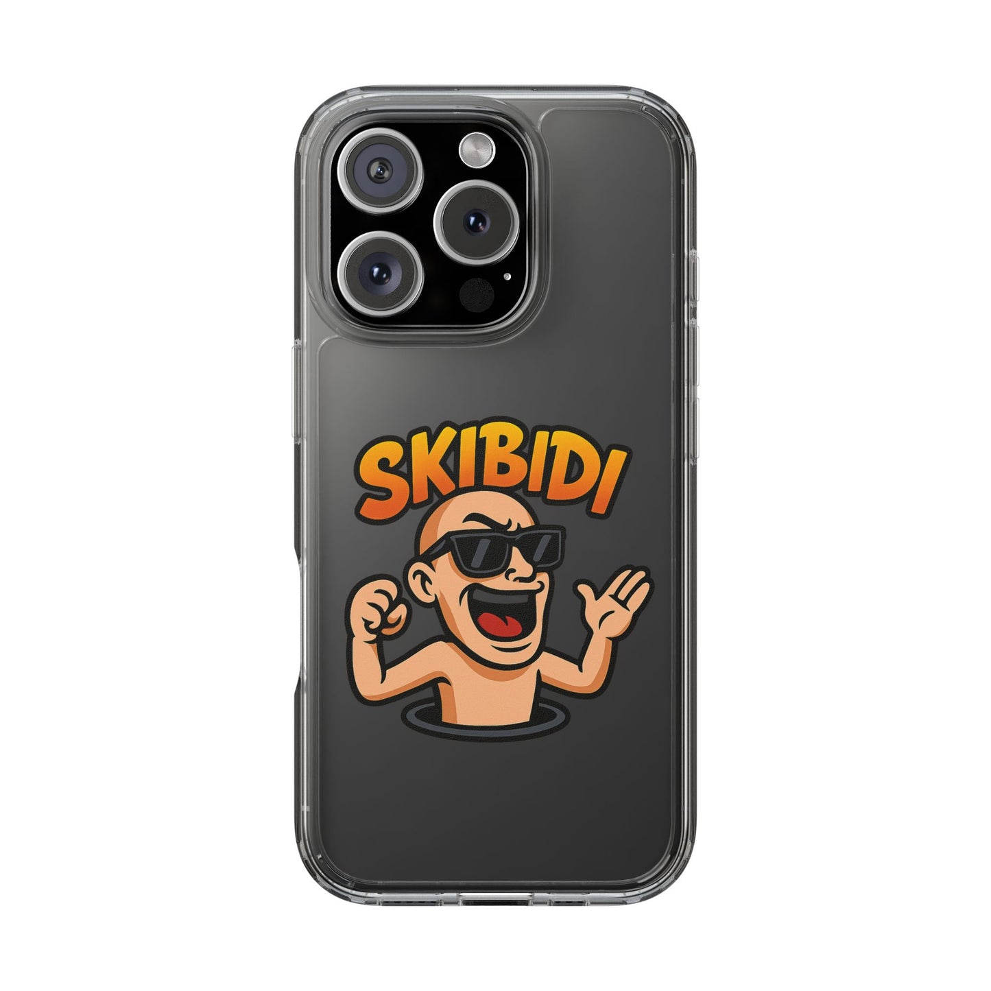 funny skibidi clear phone case - stylish & protective accessory for iphone and samsung - vibrant design, slim fit, shock-absorbing, scratch-resistant, perfect gift for tech lovers