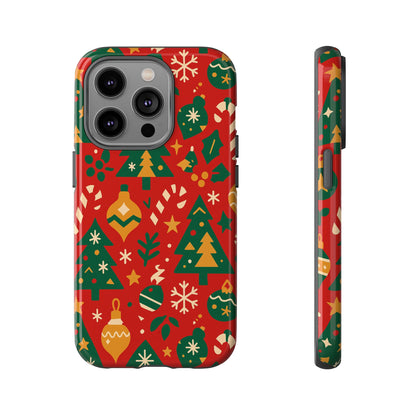 Multicolor 3D Wrap Protective Phone Case with Festive Holiday Design – Fun Retro Style for Smartphone Protection Compatible with iPhone 13, 14, 15 & 16 – all models including Pro, Pro Max & Plus
