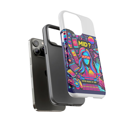 Mid Never Heard Of Her 3D Wrap Protective Phone Case for Fun Retro Style and Shock Absorption, Ideal Gift for Tech Enthusiasts and Anime Lovers