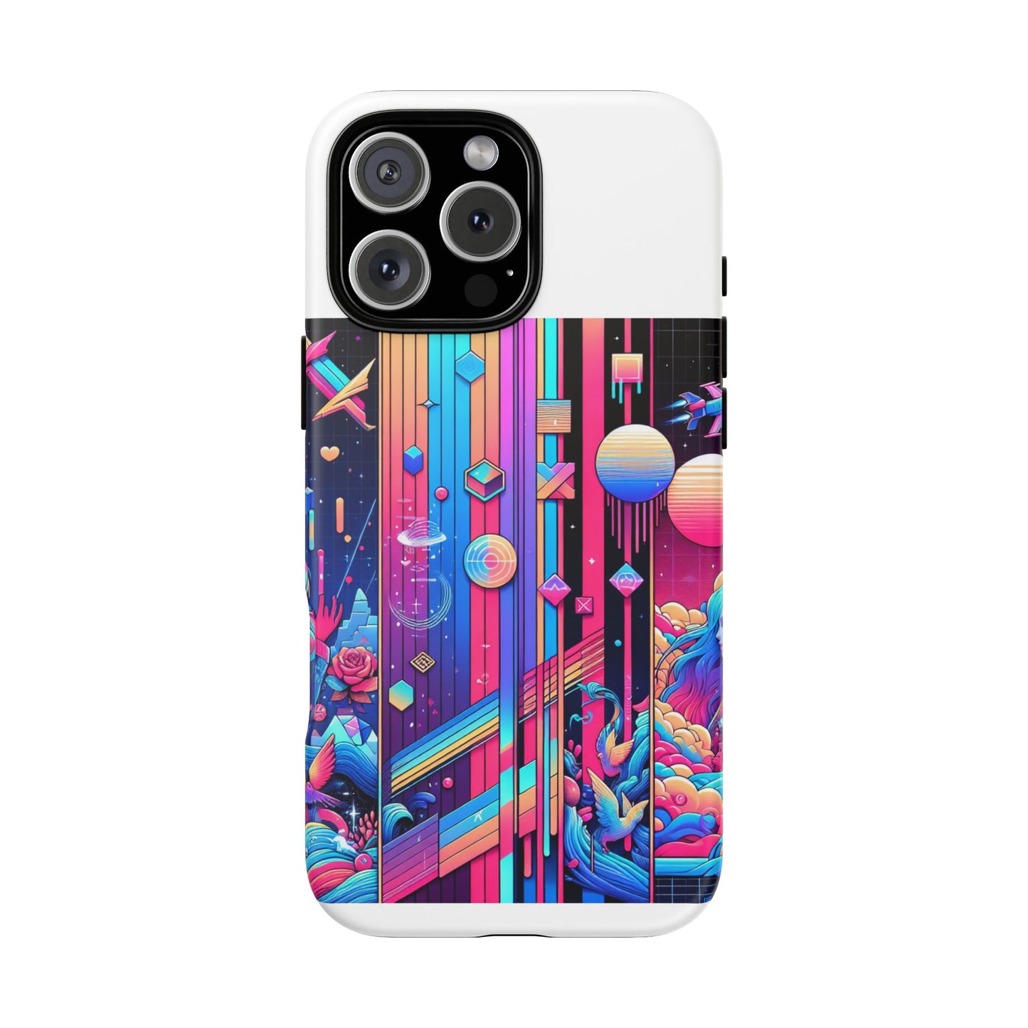 sigma d and scripted protective phone case for smartphones - vibrant 3d wrap design, durable shock absorption, uv protected, ideal gift for anime and comic fans