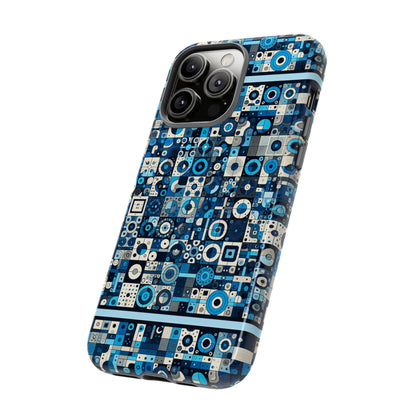 Blue Alphabet Letter P Phone Case with 3D Wrap Design Shockproof Durable TPU Cover for Smartphone Protection and Fashion