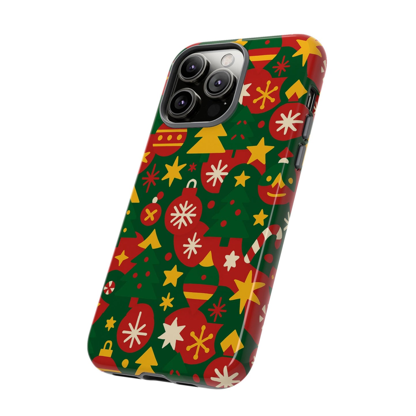 vibrant christmas phone case with festive 3d wrap design – colourful holiday protective cover compatible with iphone 13, 14, 15 & 16 – all models including pro, pro max & plus