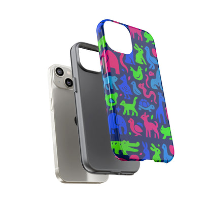 Vibrant Animal Print Phone Case with 3D Design for Stylish Protection Compatible with iPhone 13, 14, 15 & 16 – all models including Pro, Pro Max & Plus