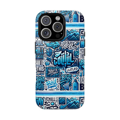 Blue Pattern Image 23 Phone Case for Mobile Phones Shockproof TPU Cover with Vivid 3D Wrap Design and Retro Anime Comic Style