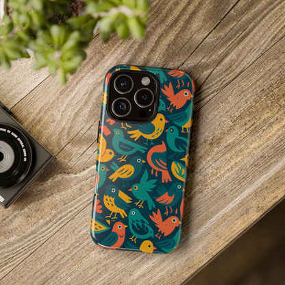 Multicolour Bird Pattern 3D Wrap Protective Phone Case – Vibrant Accessory for Self-Expression Compatible with iPhone 13, 14, 15 & 16 – all models including Pro, Pro Max & Plus
