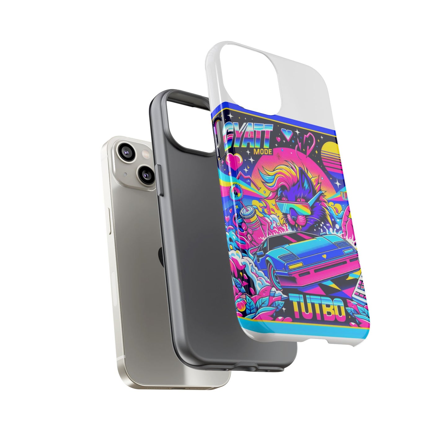 gyatt mode turbo 3d wrap protective phone case for anime lovers