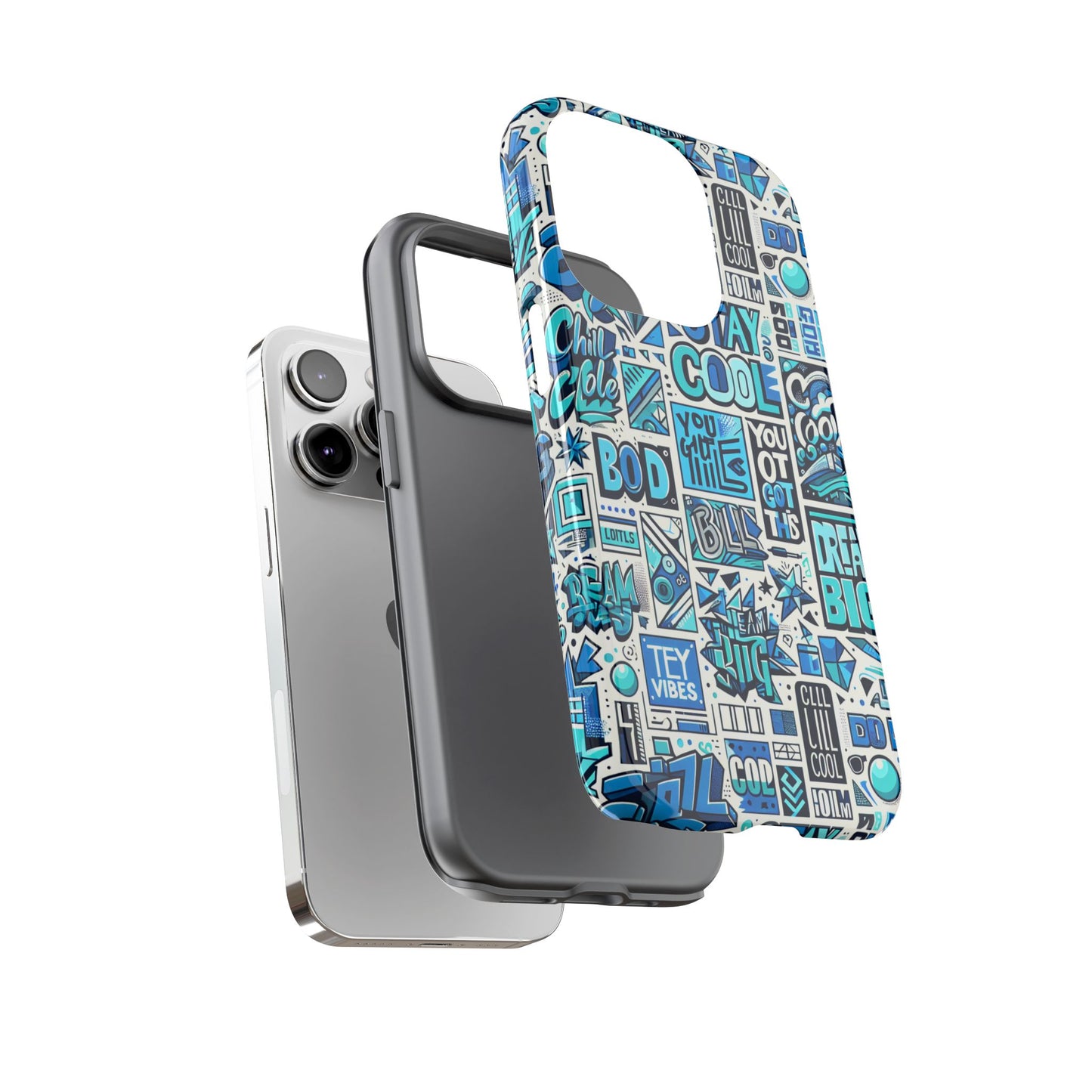 vibrant 3d protective phone case in blue alphabet design for trendy accessories stylish protection compatible with iphone 13, 14, 15 & 16 – all models including pro, pro max & plus