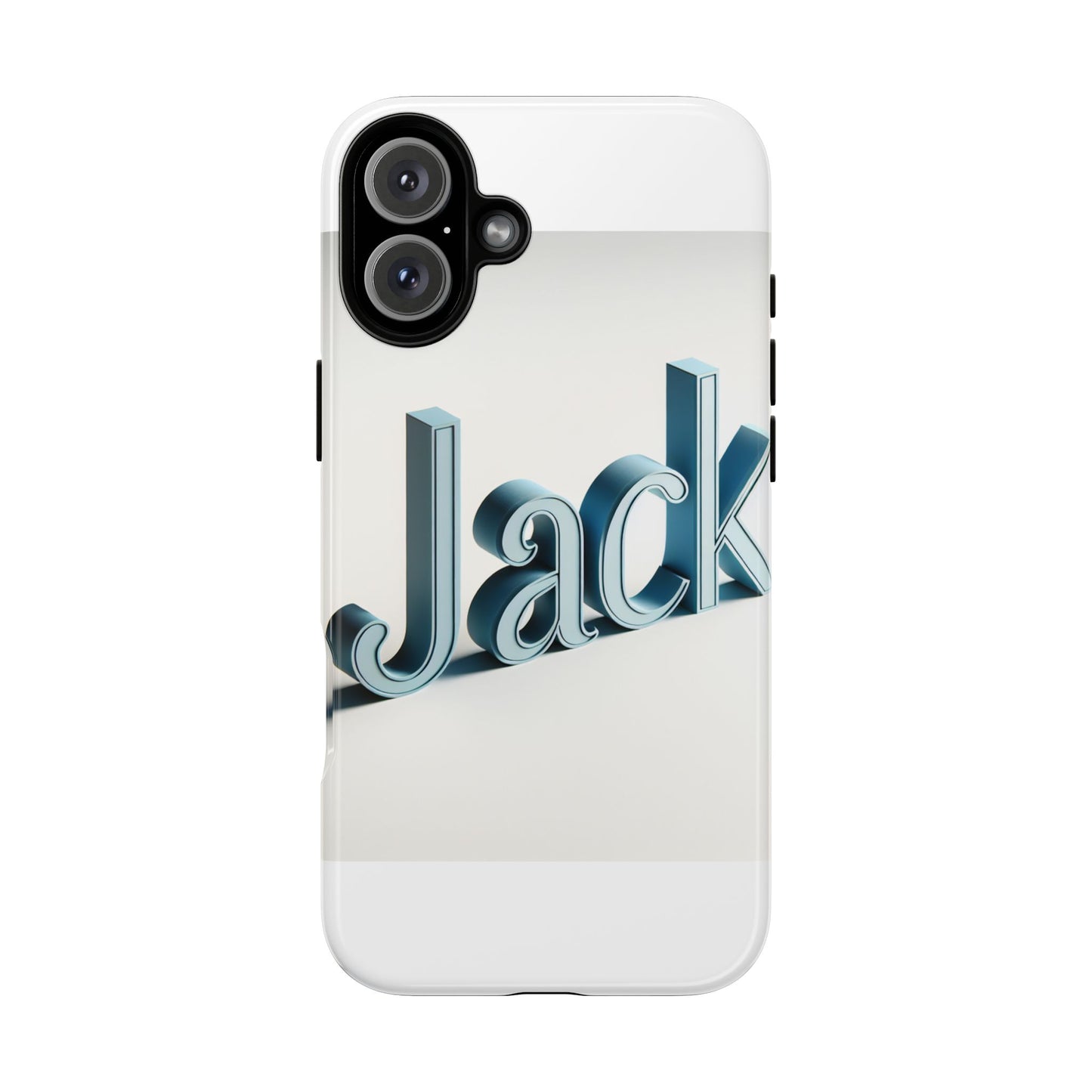 vibrant 3d text protective phone case in blue for unique self-expression – stylish protection compatible with iphone 13, 14, 15 & 16 – all models including pro, pro max & plus