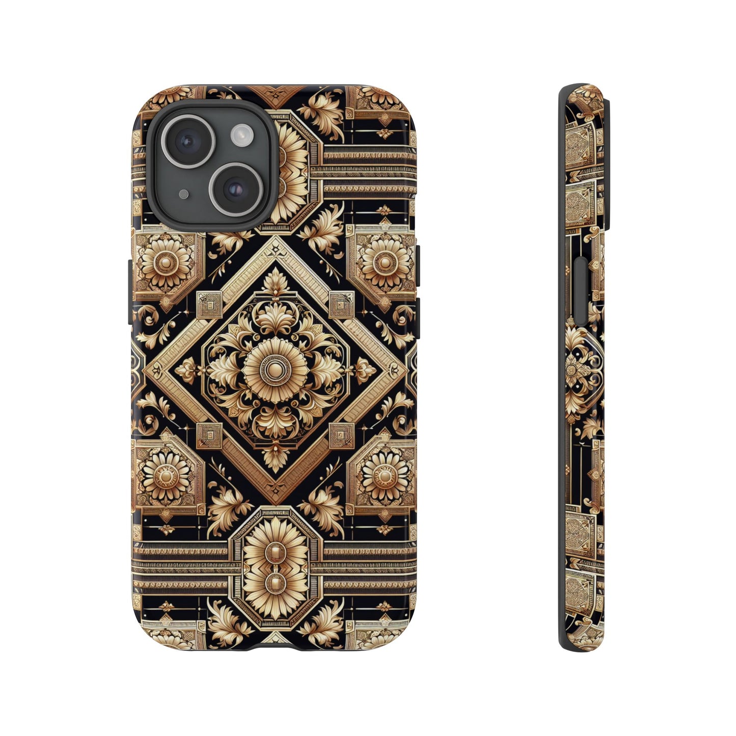 pattern image 1 vibrant shockproof phone case for anime and comic fans, retro baroque style, durable finish, compatible with iphone 13, 14, 15 & 16 – all models including pro, pro max & plus