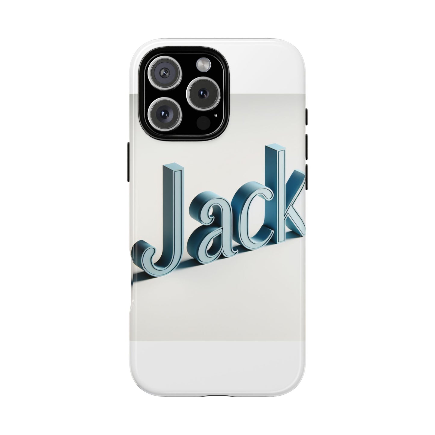 vibrant 3d text protective phone case in blue for unique self-expression – stylish protection compatible with iphone 13, 14, 15 & 16 – all models including pro, pro max & plus