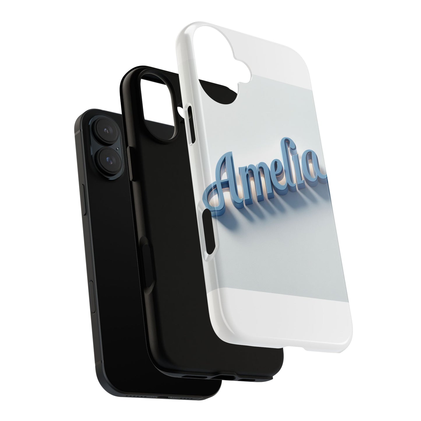 vibrant 3d lettering phone case in blue for self-expression and style compatible with iphone 13, 14, 15 & 16 – all models including pro, pro max & plus