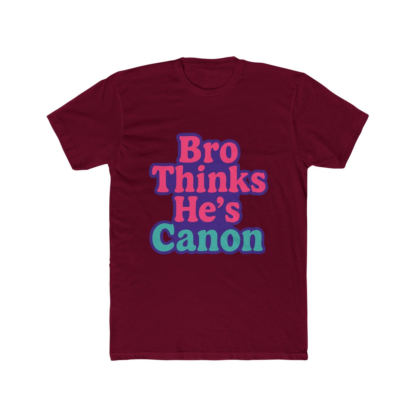 bro thinks he's canon meme unisex t-shirt - funny purple graphic tee for men & women
