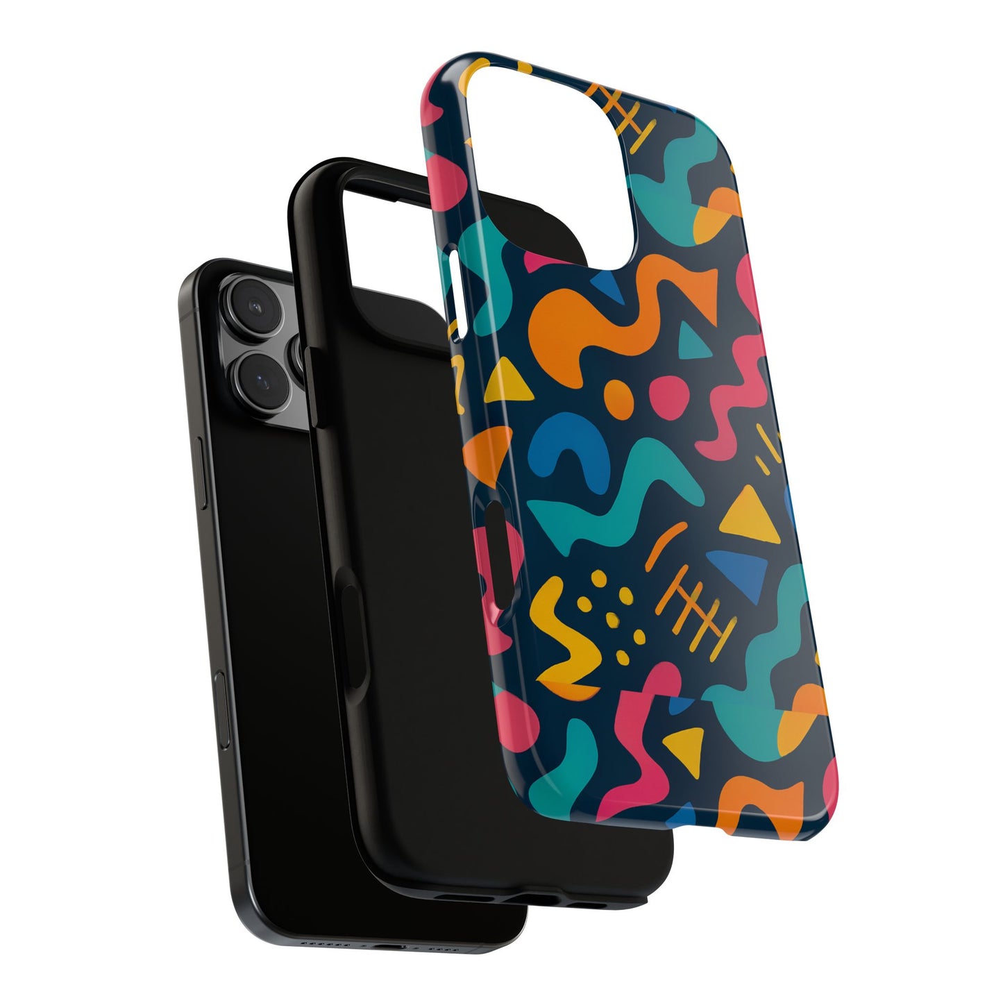 vibrant abstract protective phone case with bold 3d design for unique expression and stylish protection compatible with iphone 13, 14, 15 & 16 – all models including pro, pro max & plus