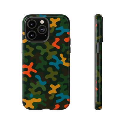 Multicolour Camouflage 3D Wrap Protective Phone Case Stylish Design for Men and Women Stylish Protection Compatible with iPhone 13, 14, 15 & 16 – all models including Pro, Pro Max & Plus