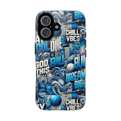 Blue Pattern Image 28 Design Phone Case for Men Women Shockproof Protective Cover with 3D Wrap and UV Protection