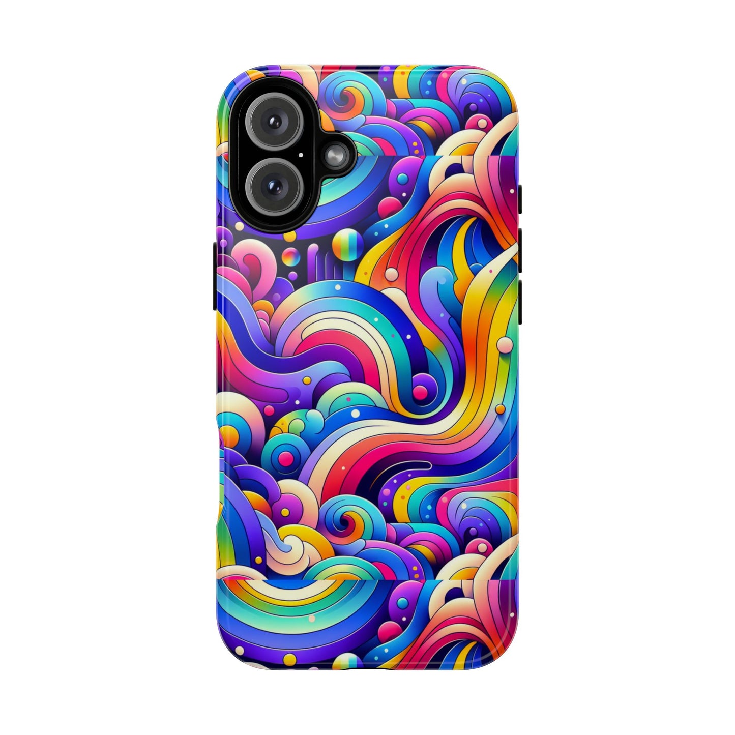pattern image 4 vibrant shockproof phone case for anime and comic fans - colourful abstract design compatible with iphone 13, 14, 15 & 16 – all models including pro, pro max & plus