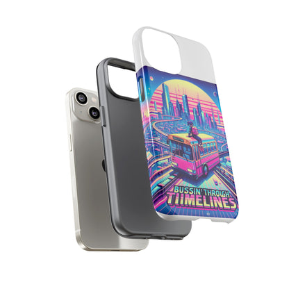Bussin Through Timelines Protective Phone Case for Anime Lovers, Durable 3D Wrap Design, Shock Absorbent TPU Silicone, UV Protected, Stylish Accessory for Smartphones