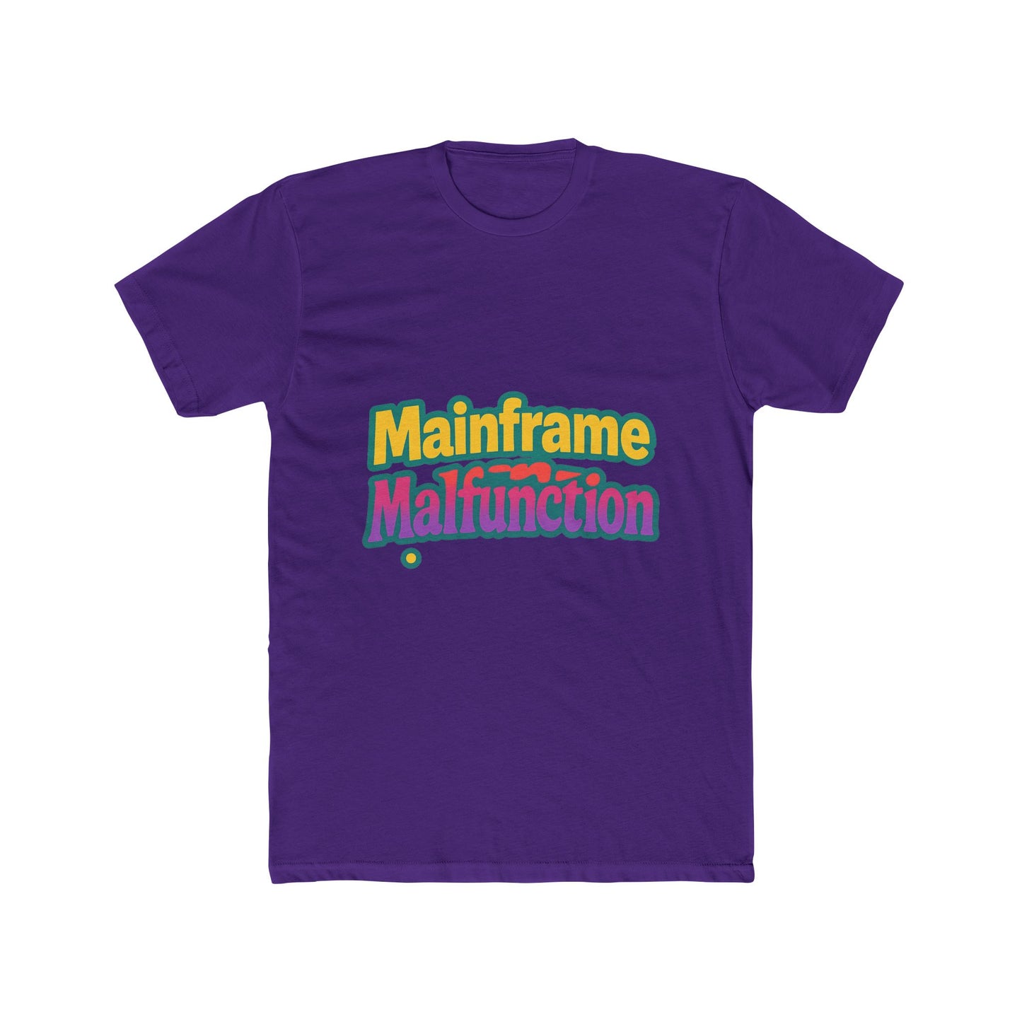 mainframe malfunction unisex t-shirt - multicolor sci-fi graphic tee - comfortable cotton blend top