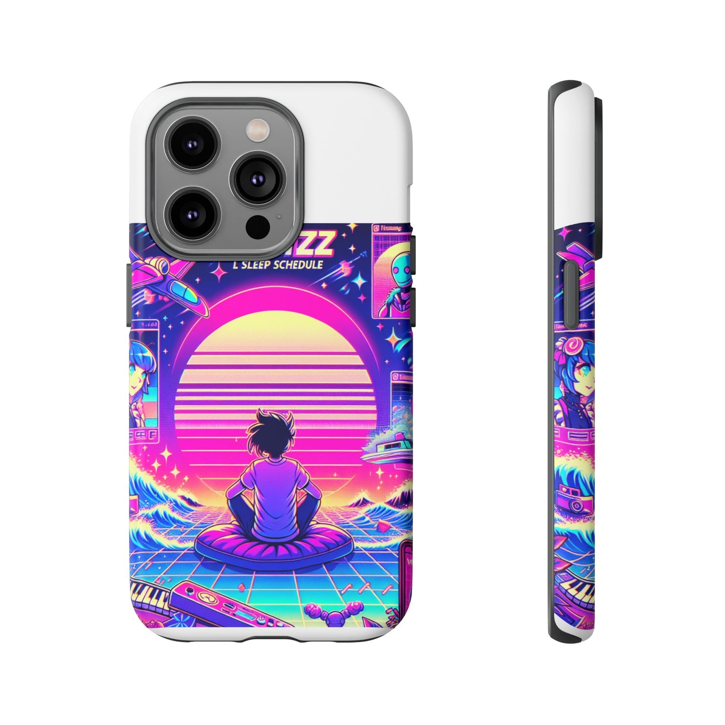 w rizz l sleep schedule protective phone case for anime lovers