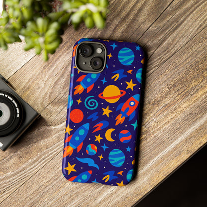 Vibrant Space Theme Protective Phone Case with 3D Wrap Design for Unique Expression Compatible with iPhone 13, 14, 15 & 16 – all models including Pro, Pro Max & Plus