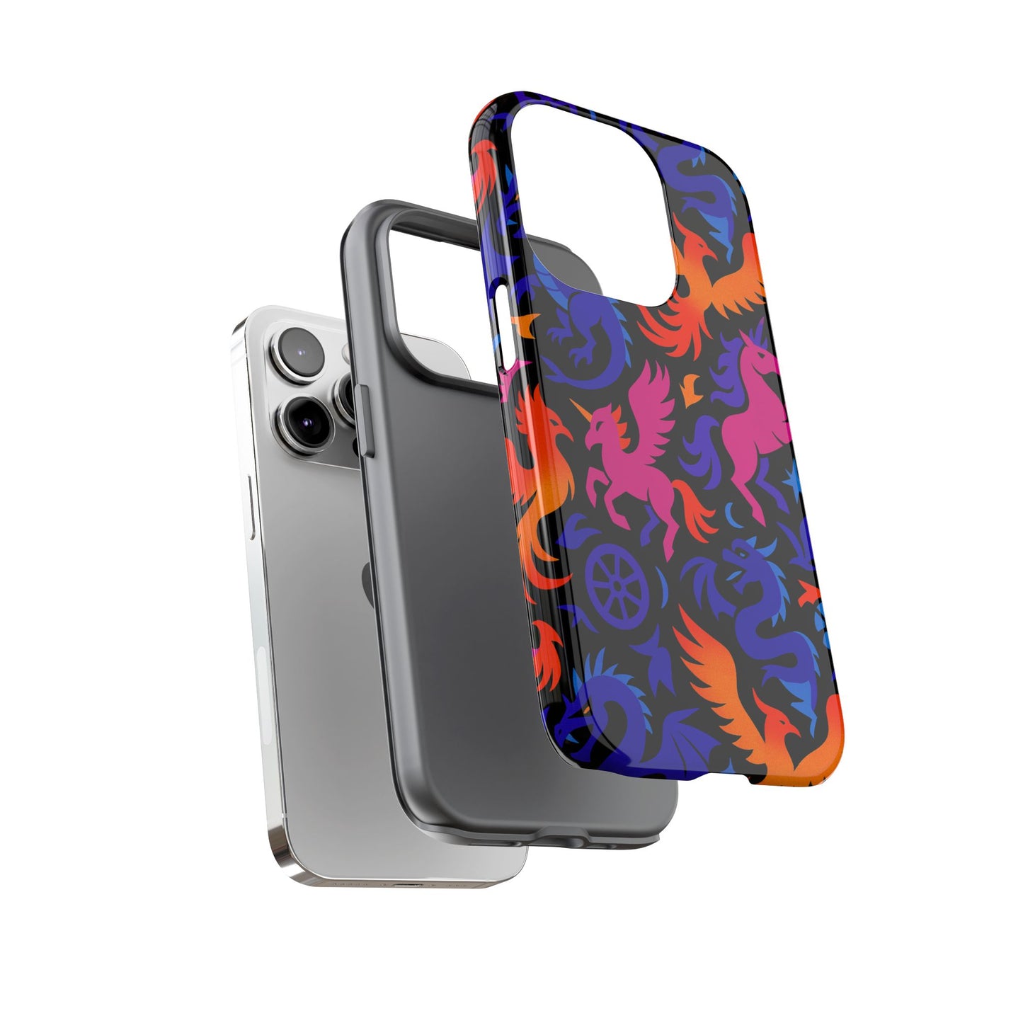 vibrant 3d fantasy design protective phone case for stylish protection compatible with iphone 13, 14, 15 & 16 – all models including pro, pro max & plus