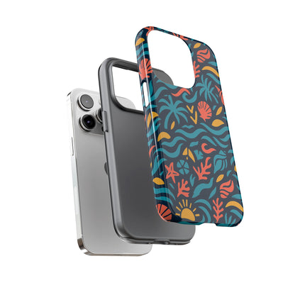 Vibrant Tropical Pattern Phone Case with 3D Design for Stylish Protection Compatible with iPhone 13, 14, 15 & 16 – all models including Pro, Pro Max & Plus