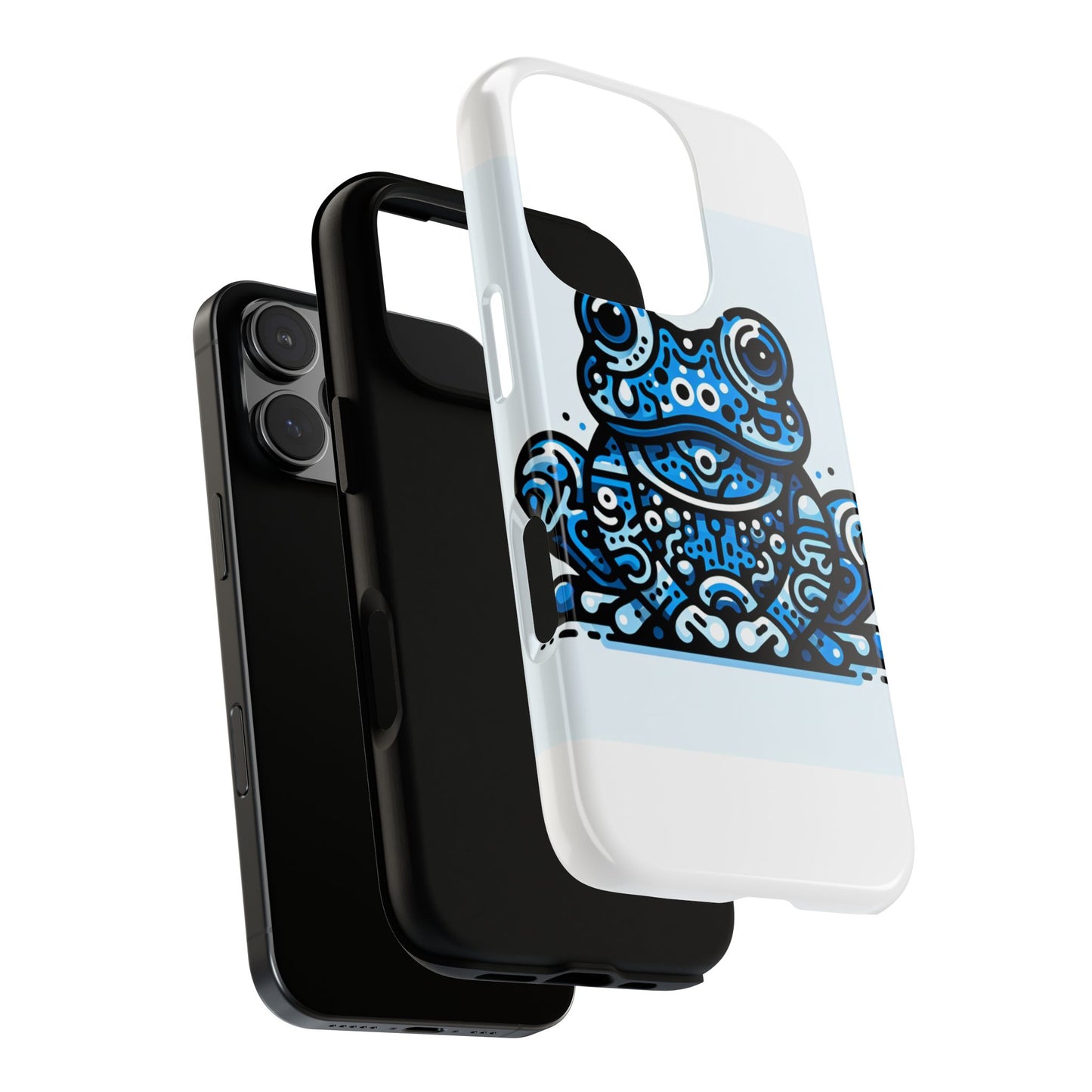 vibrant 3d blue animal print protective phone case for bold individuals – stylish protection compatible with iphone 13, 14, 15 & 16 – all models including pro, pro max & plus