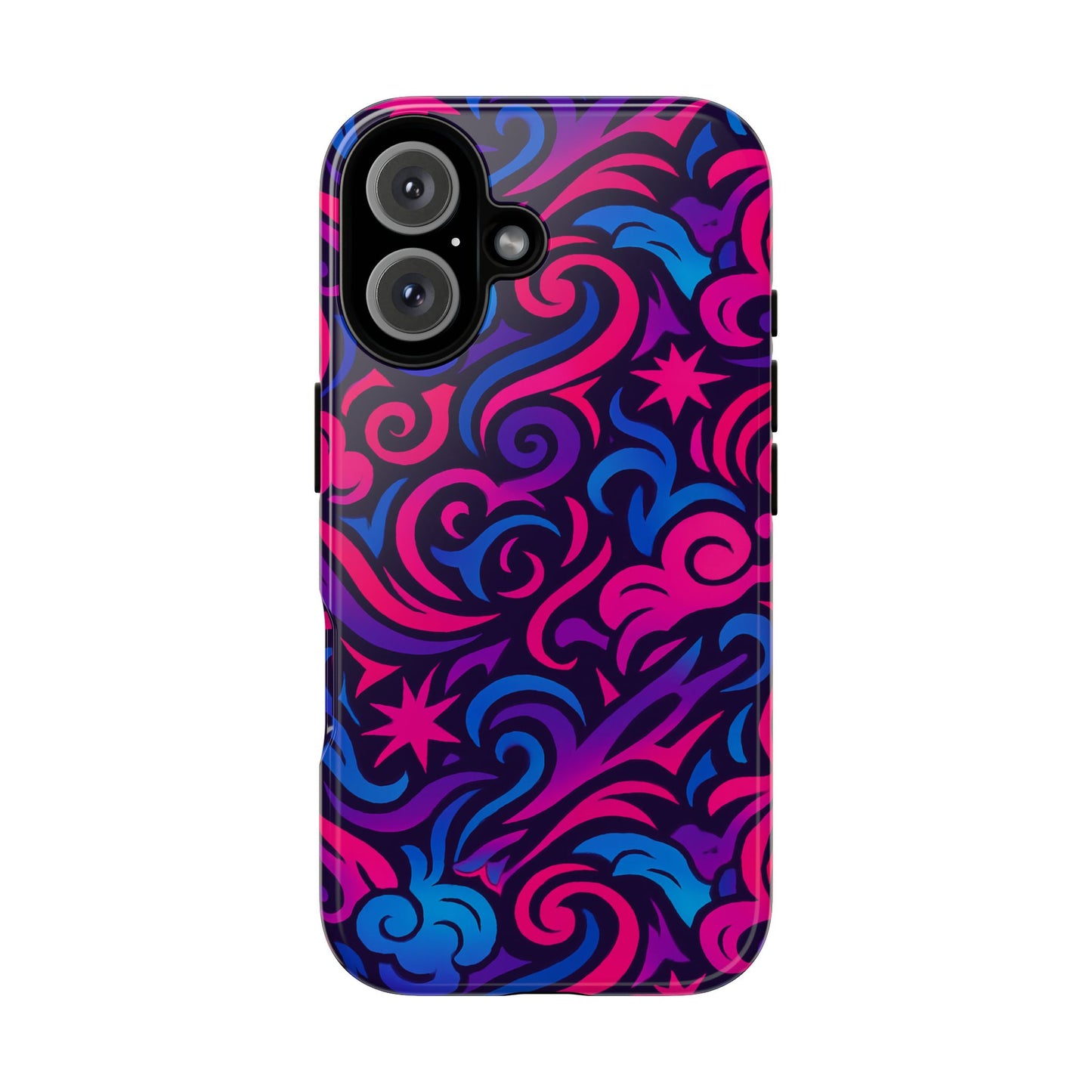 vibrant 3d abstract swirl phone case for creative individuals – stylish protection for smartphones compatible with iphone 13, 14, 15 & 16 – all models including pro, pro max & plus