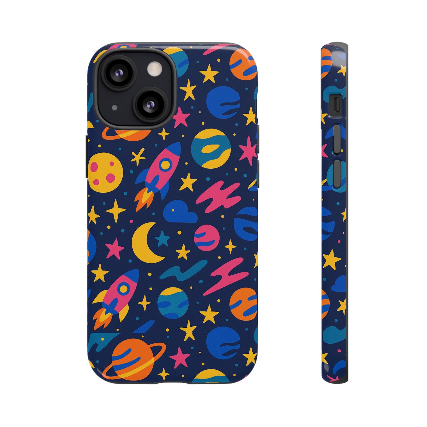 vibrant 3d space theme protective phone case for trendsetters and creatives stylish protection compatible with iphone 13, 14, 15 & 16 – all models including pro, pro max & plus