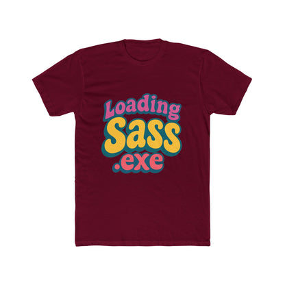 Loading Sass .Exe Meme Multicolor 1 Unisex T-Shirt – Funny Graphic Tee for All Genders, Trendy Viral Print, Comfortable Cotton Casual Wear