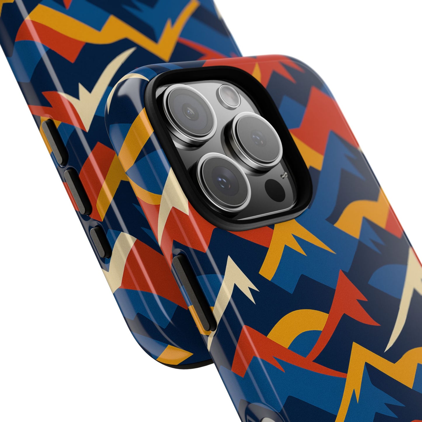 vibrant 3d mountain design protective phone case for unique accessory lovers compatible with iphone 13, 14, 15 & 16 – all models including pro, pro max & plus