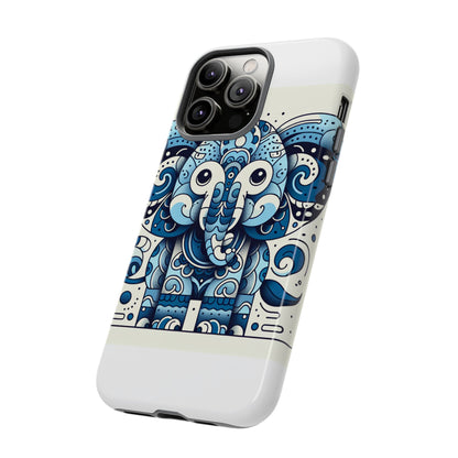 Vibrant 3D Elephant Print Protective Phone Case with Colourful Graphic Design – Stylish Accessory Compatible with iPhone 13, 14, 15 & 16 – all models including Pro, Pro Max & Plus