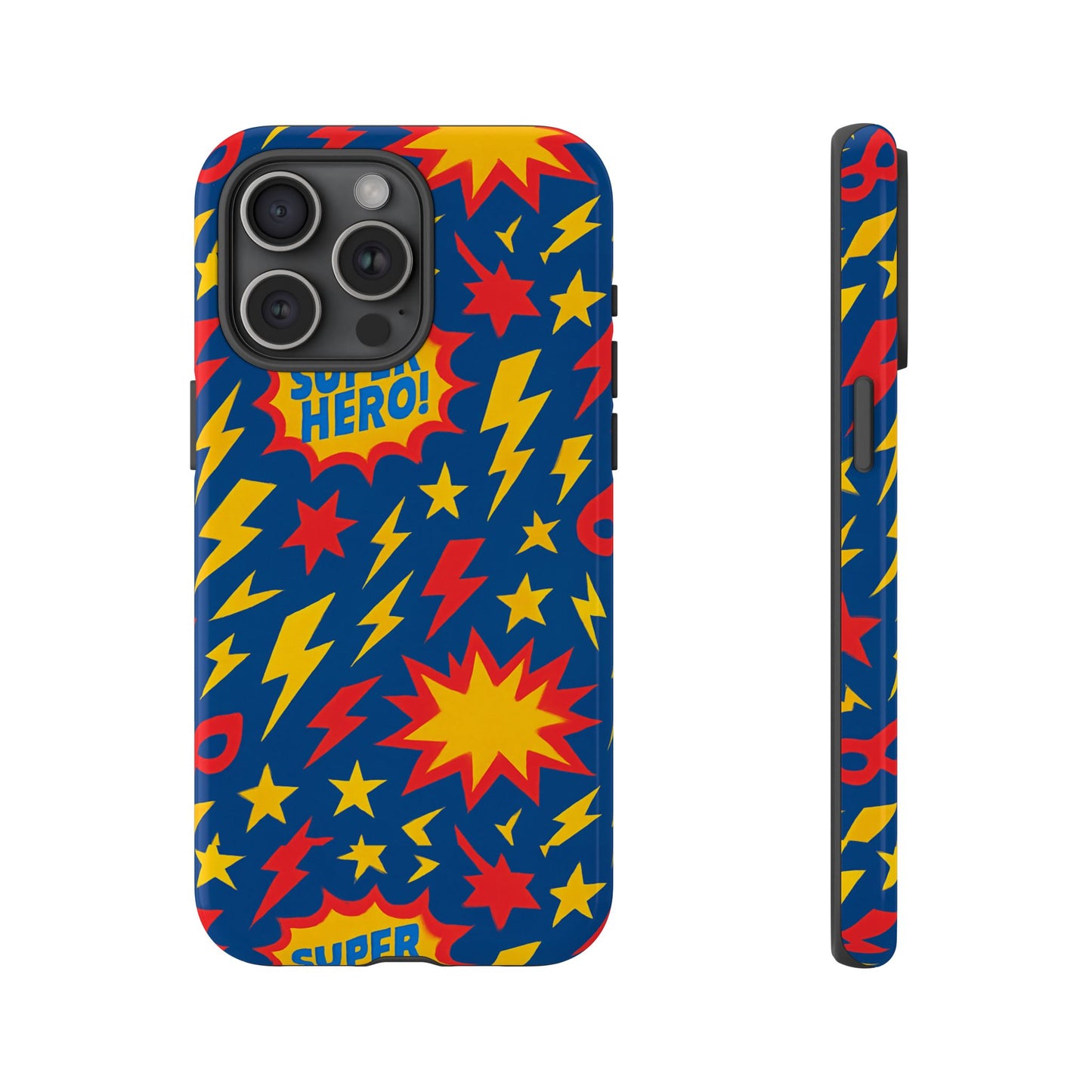 vibrant 3d superhero phone case – colourful retro design for kids and adults – stylish protection compatible with iphone 13, 14, 15 & 16 – all models including pro, pro max & plus