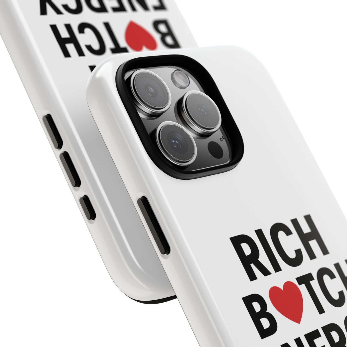 rich bitch energy phone case - tough, stylish protection for confident individuals
