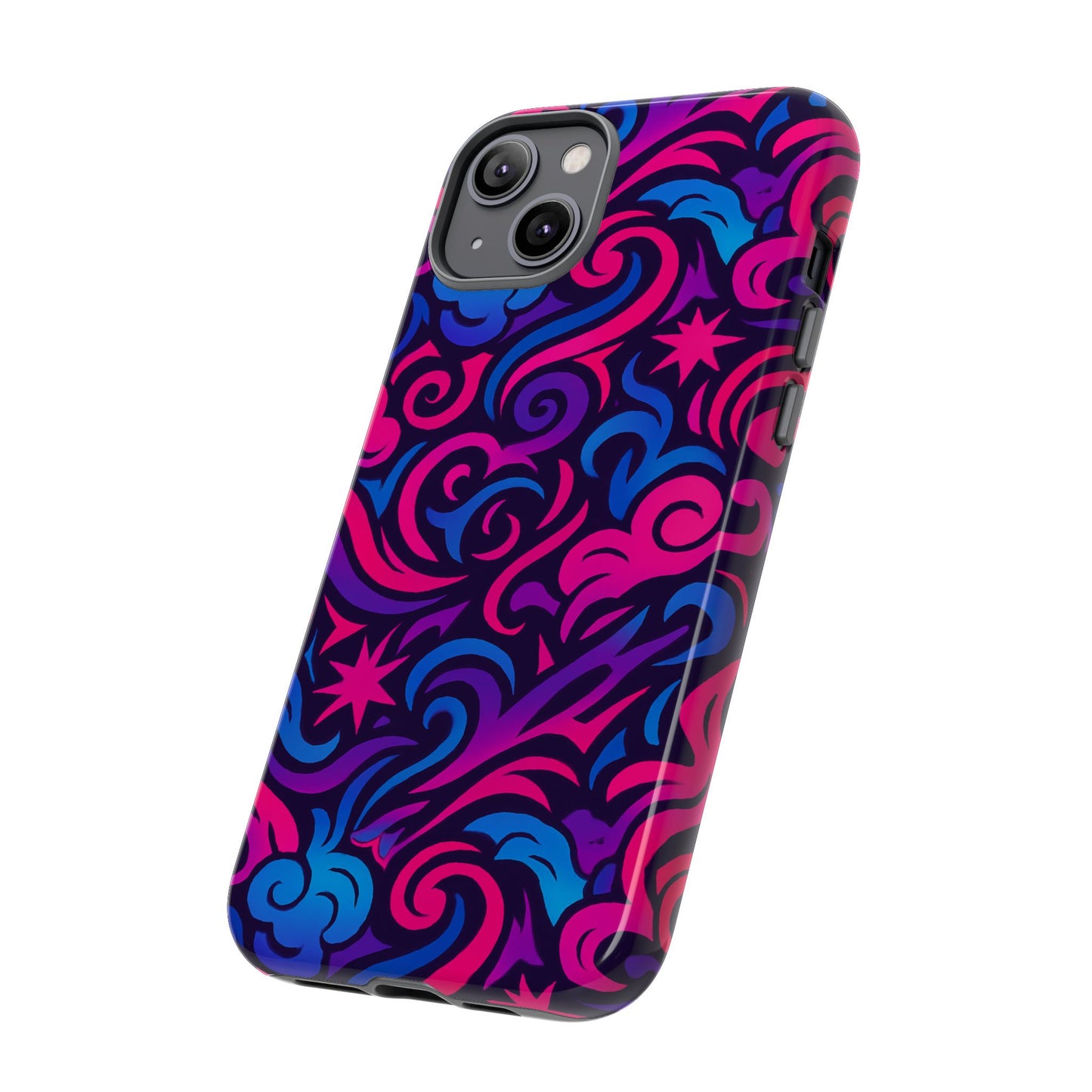 vibrant 3d abstract swirl phone case for creative individuals – stylish protection for smartphones compatible with iphone 13, 14, 15 & 16 – all models including pro, pro max & plus