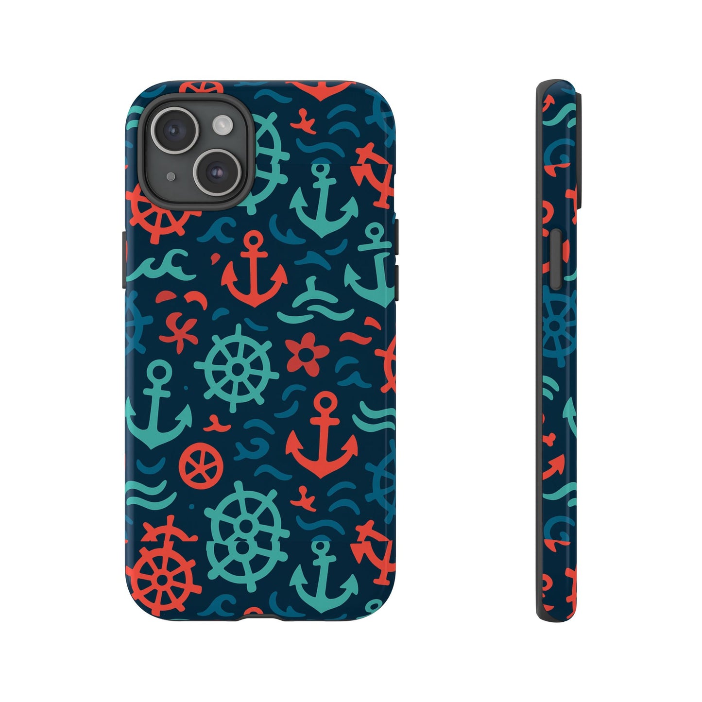 vibrant nautical multicolour 3d wrap protective phone case with retro design for men and women stylish accessory compatible with iphone 13, 14, 15 & 16 – all models including pro, pro max & plus