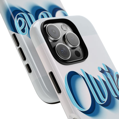 Olivia Blue Anime Comic Style 3D Wrap Shockproof Phone Case for Women and Girls Durable UV Protected Silicone Cover with Glossy or Matte Finish