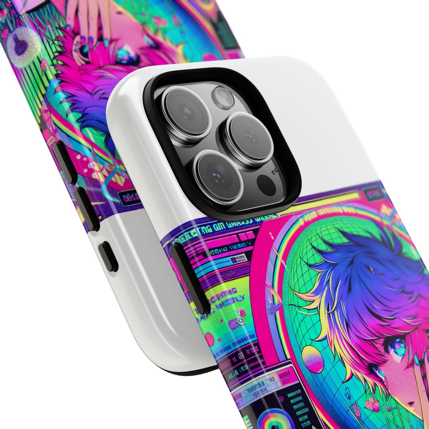 touching grass weekly vibrant protective phone case for smartphones, retro anime design, shock absorbent tpu, uv protected, unique gift for tech enthusiasts