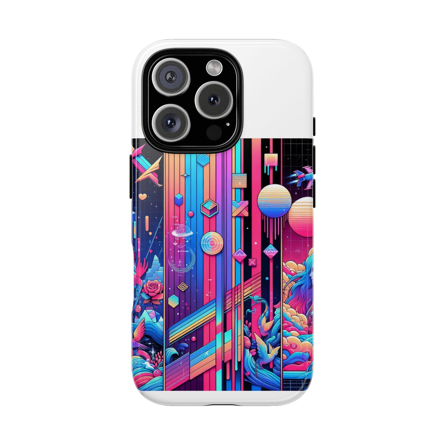 sigma d and scripted protective phone case for smartphones - vibrant 3d wrap design, durable shock absorption, uv protected, ideal gift for anime and comic fans
