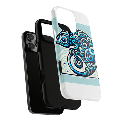 Vibrant 3D Wrap Protective Phone Case with Playful Chameleon Design in Blue – Unique Accessory for Self-Expression Compatible with iPhone 13, 14, 15 & 16 – all models including Pro, Pro Max & Plus