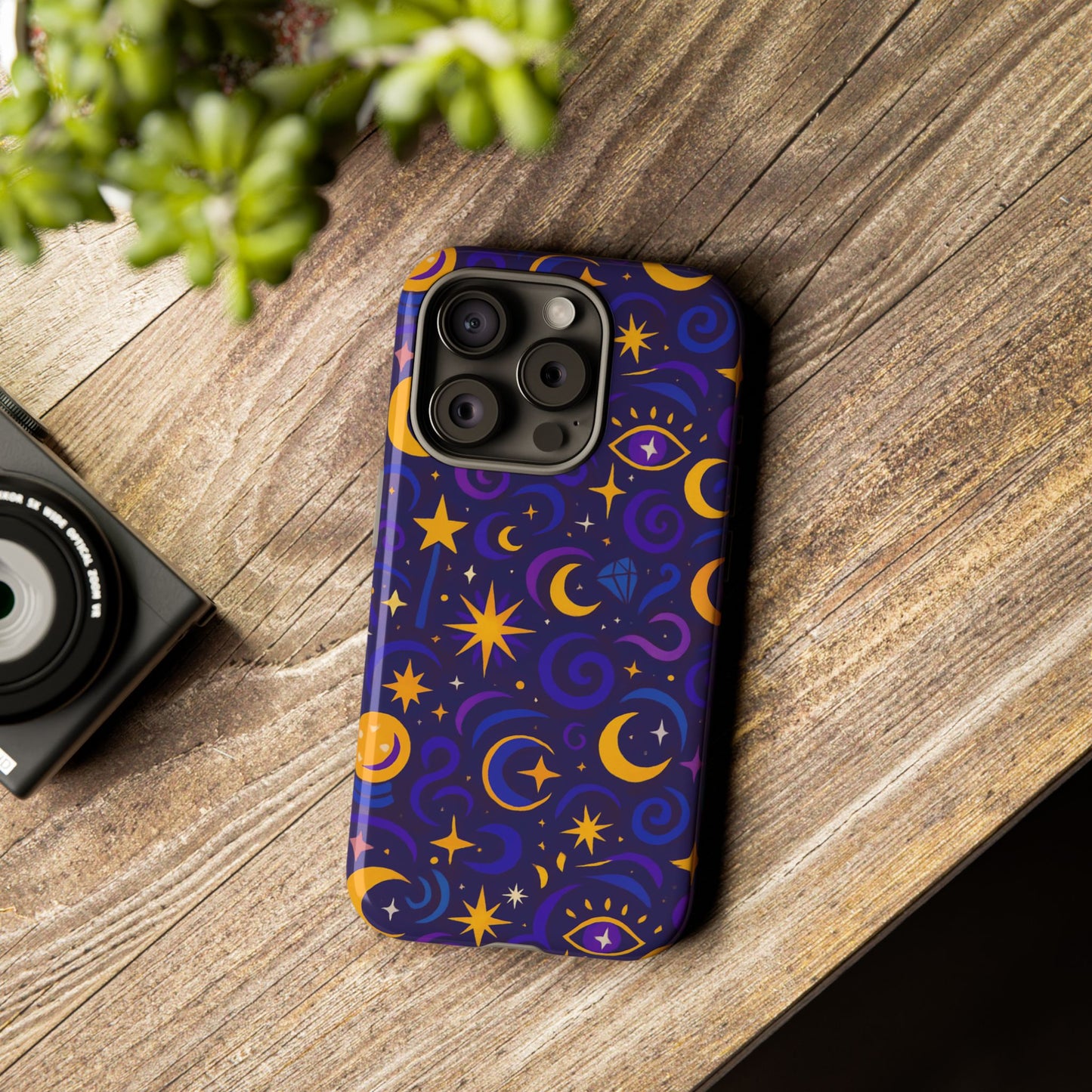 vibrant 3d cosmic design phone case for stylish protection with multicolour stars and swirls compatible with iphone 13, 14, 15 & 16 – all models including pro, pro max & plus